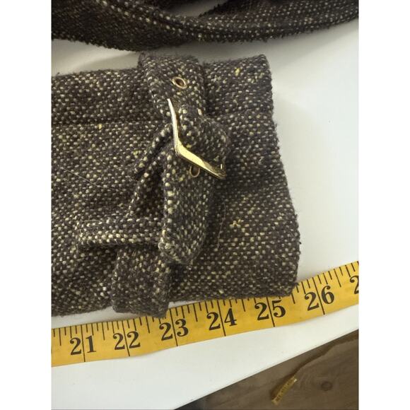 Steve Madden Tweed Peplum Trench Coat — Double-Breasted Belted Women’s Medium - Picture 12 of 12